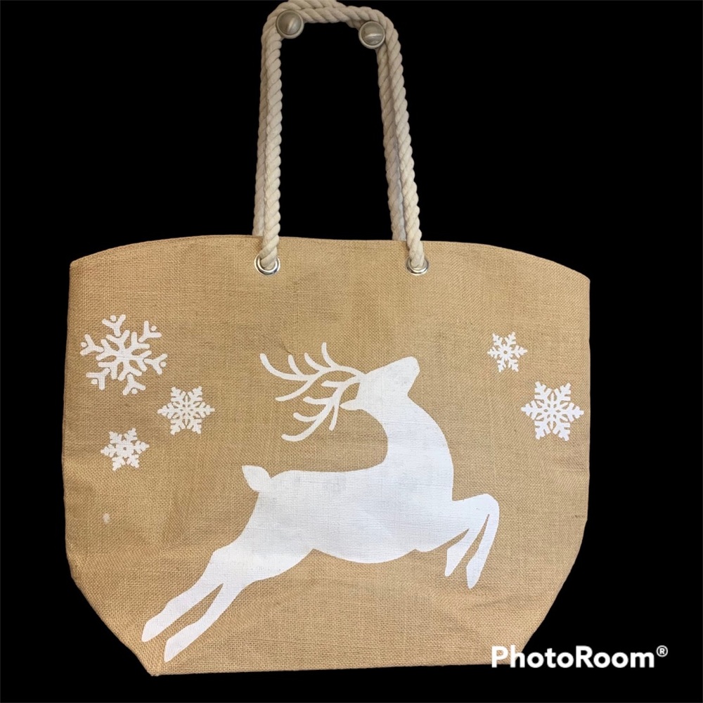 Huge jute bag with rope handles
